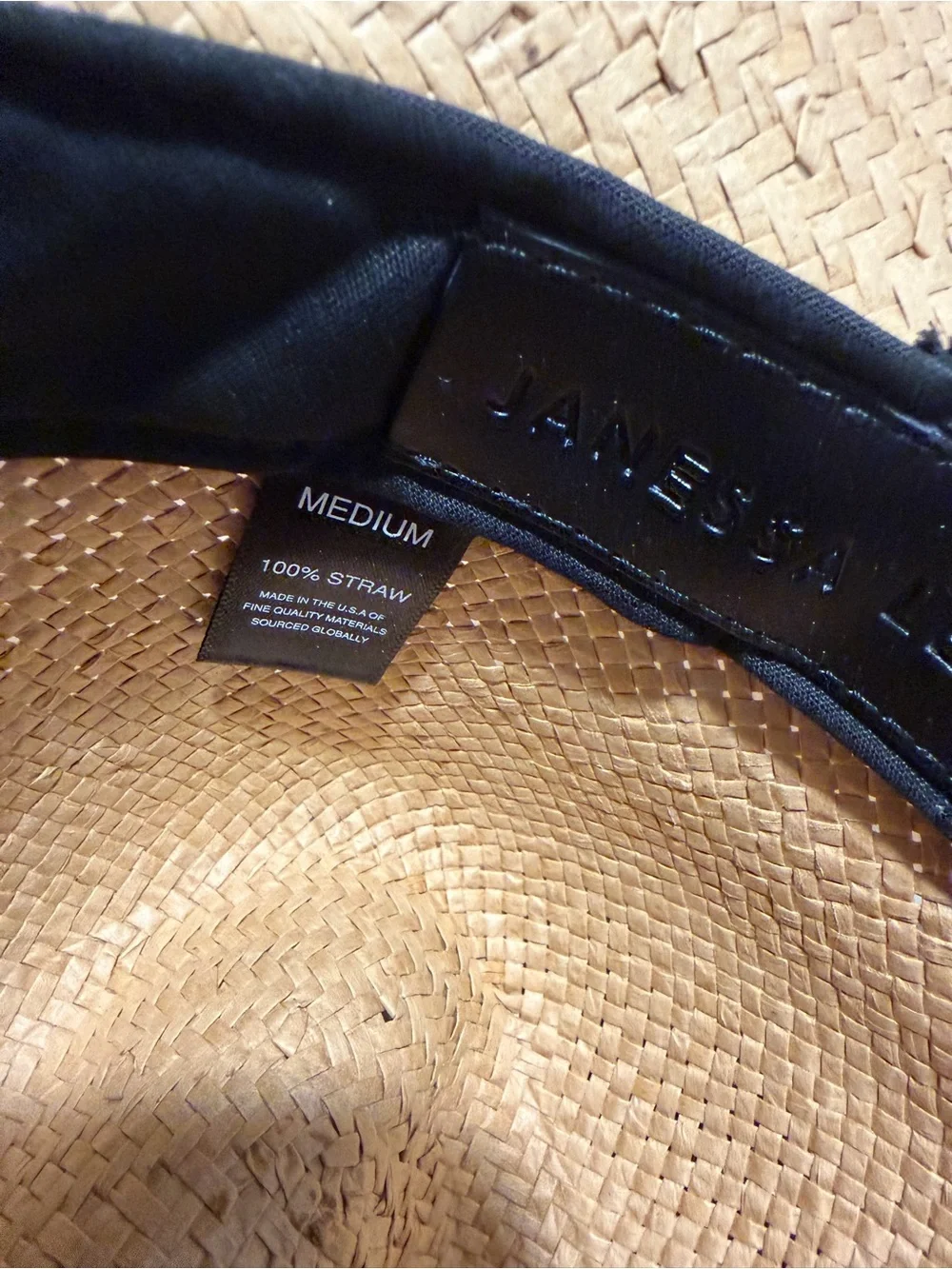 Janessa Leone Women’s Straw Fedora in Natural Beige with Tan Band